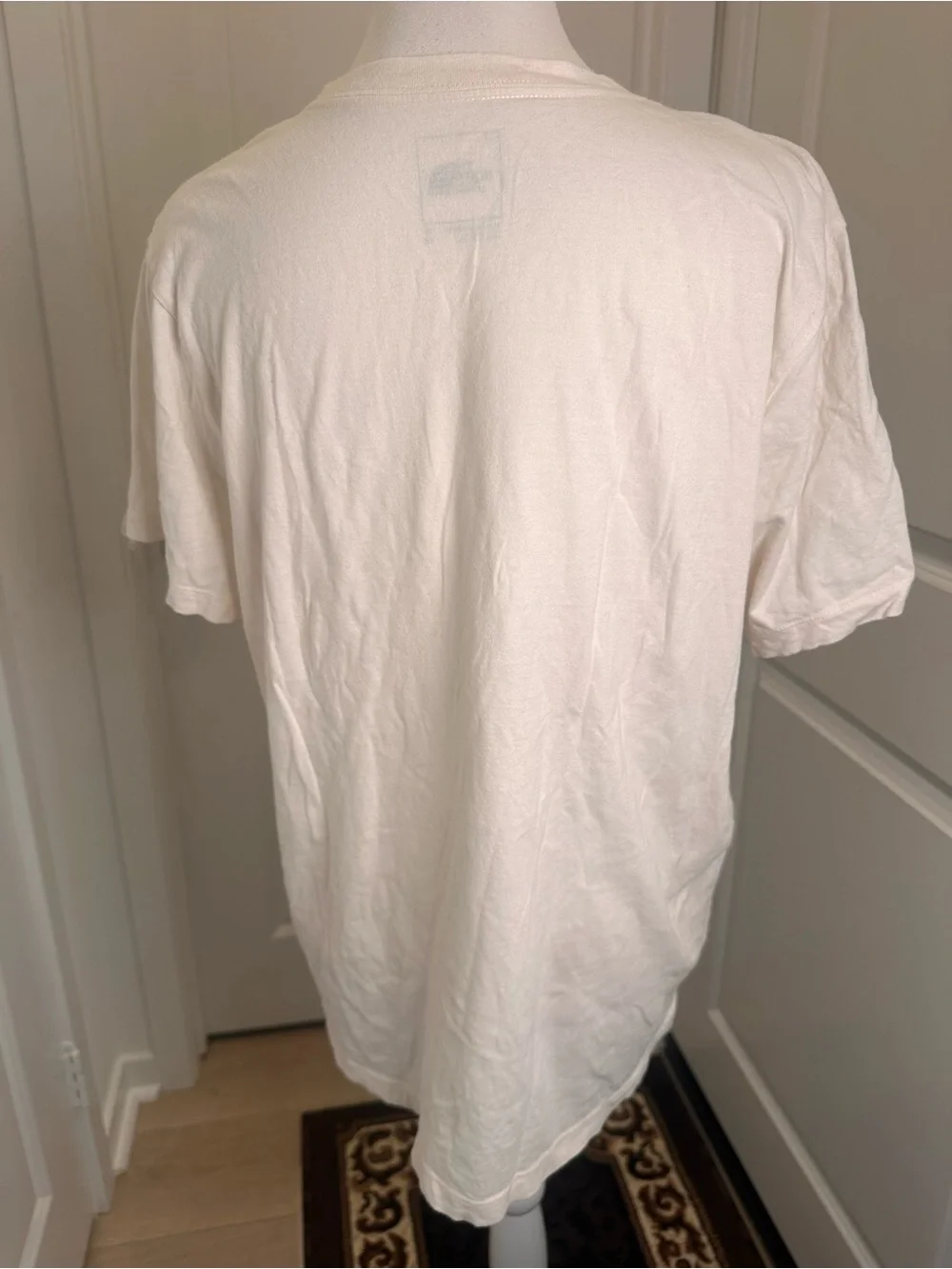 The North Face Men’s Cream Tee with Navy Logo and Scenic Graphic